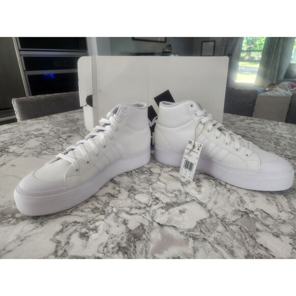 Adidas Women's Bravada 2.0 Platform Sneakers IE2316 Cloud White Size 11 NEW - Picture 3 of 5